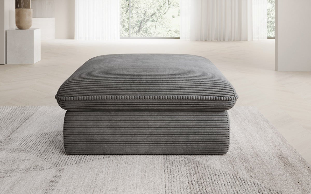 Gemütlicher Kord Beistellhocker Cuddle 90x90cm – Vielseitiger Pouf für Ihr Zuhause
