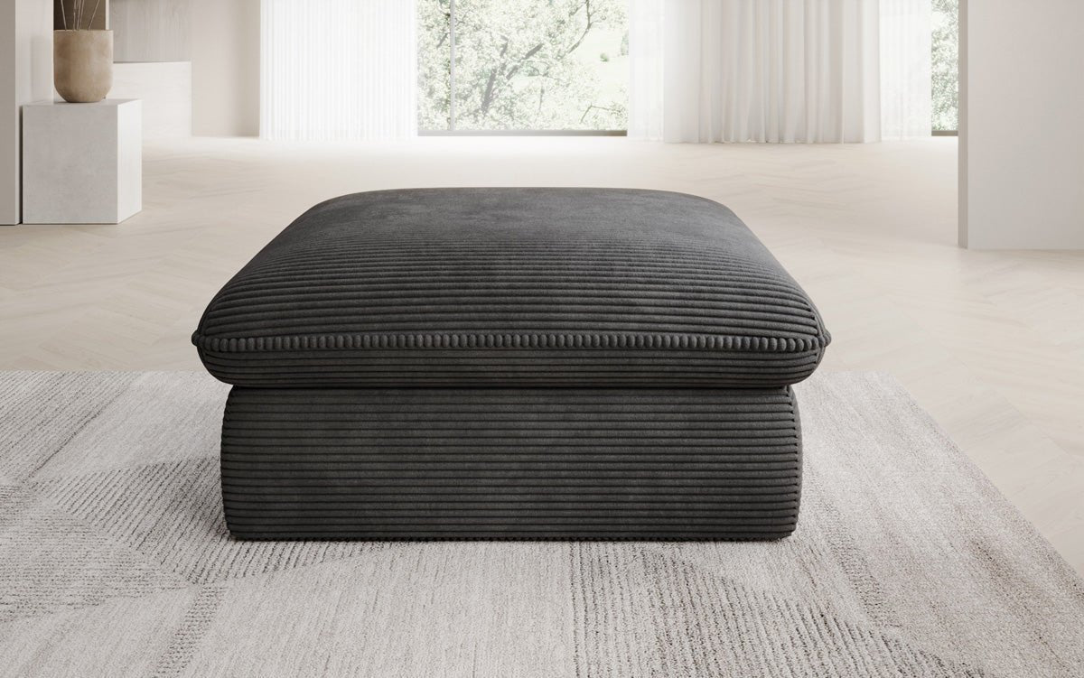 Gemütlicher Kord Beistellhocker Cuddle 90x90cm – Vielseitiger Pouf für Ihr Zuhause