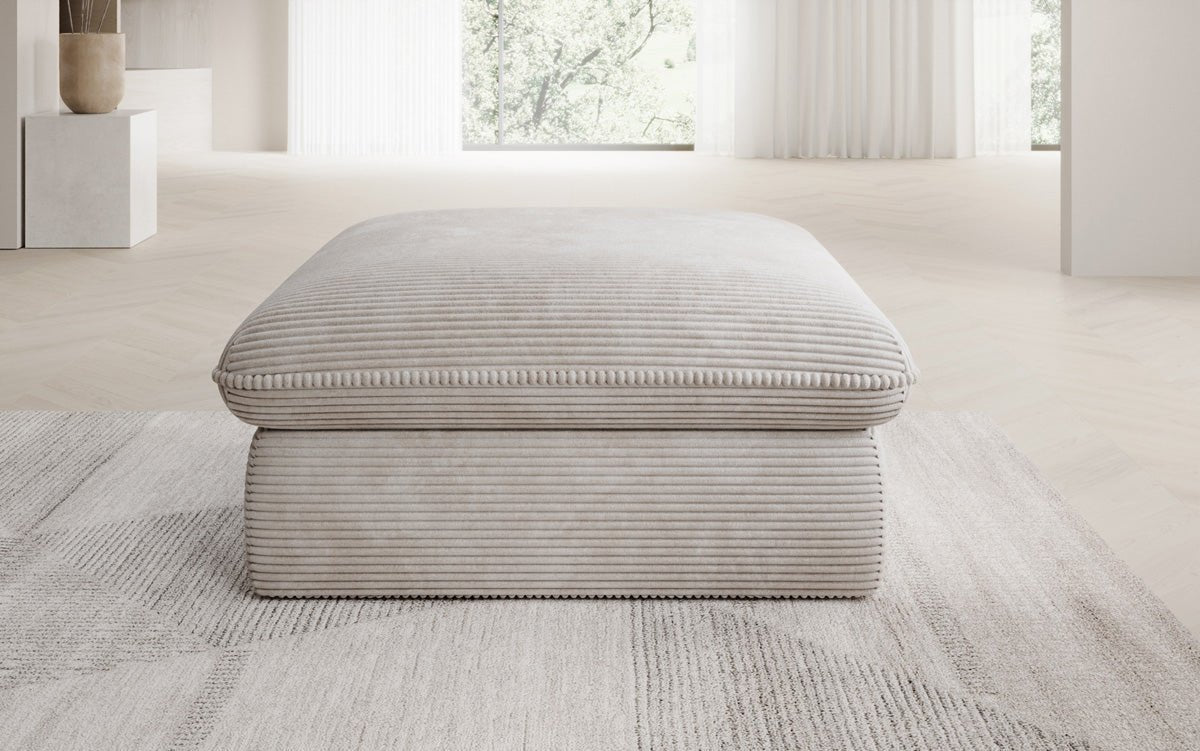 Gemütlicher Kord Beistellhocker Cuddle 90x90cm – Vielseitiger Pouf für Ihr Zuhause