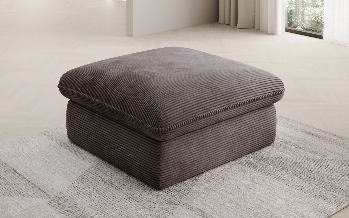 Gemütlicher Kord Beistellhocker Cuddle 90x90cm – Vielseitiger Pouf für Ihr Zuhause