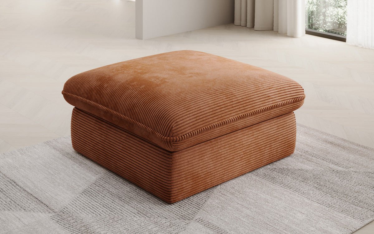 Gemütlicher Kord Beistellhocker Cuddle 90x90cm – Vielseitiger Pouf für Ihr Zuhause