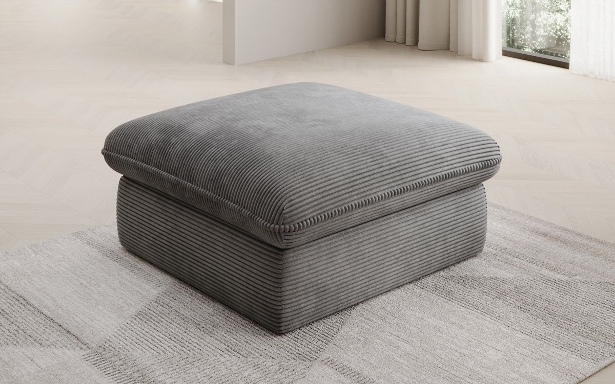Gemütlicher Kord Beistellhocker Cuddle 90x90cm – Vielseitiger Pouf für Ihr Zuhause