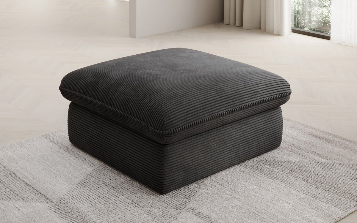 Gemütlicher Kord Beistellhocker Cuddle 90x90cm – Vielseitiger Pouf für Ihr Zuhause