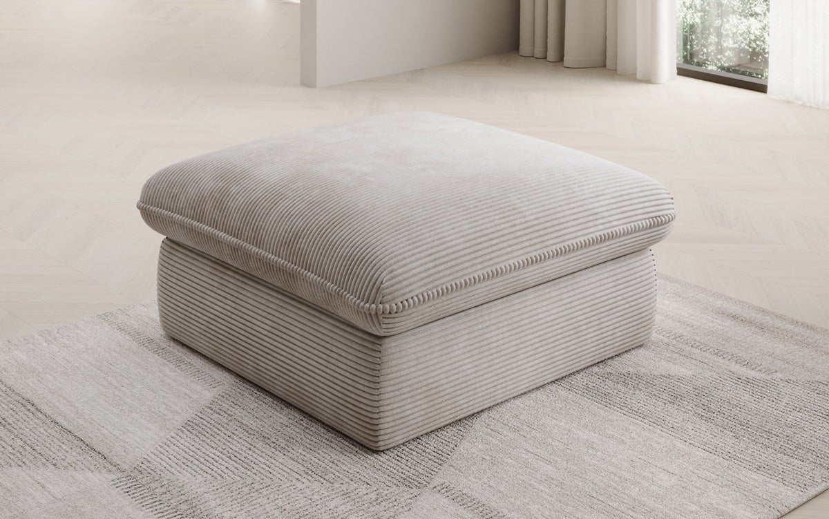 Gemütlicher Kord Beistellhocker Cuddle 90x90cm – Vielseitiger Pouf für Ihr Zuhause