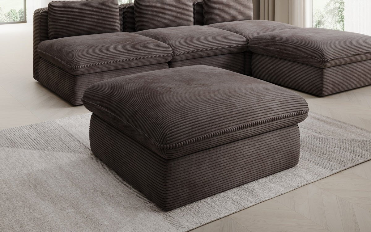 Gemütlicher Kord Beistellhocker Cuddle 90x90cm – Vielseitiger Pouf für Ihr Zuhause