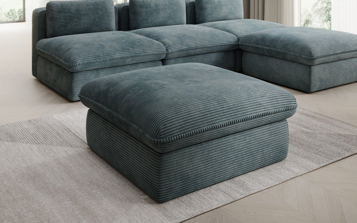 Gemütlicher Kord Beistellhocker Cuddle 90x90cm – Vielseitiger Pouf für Ihr Zuhause