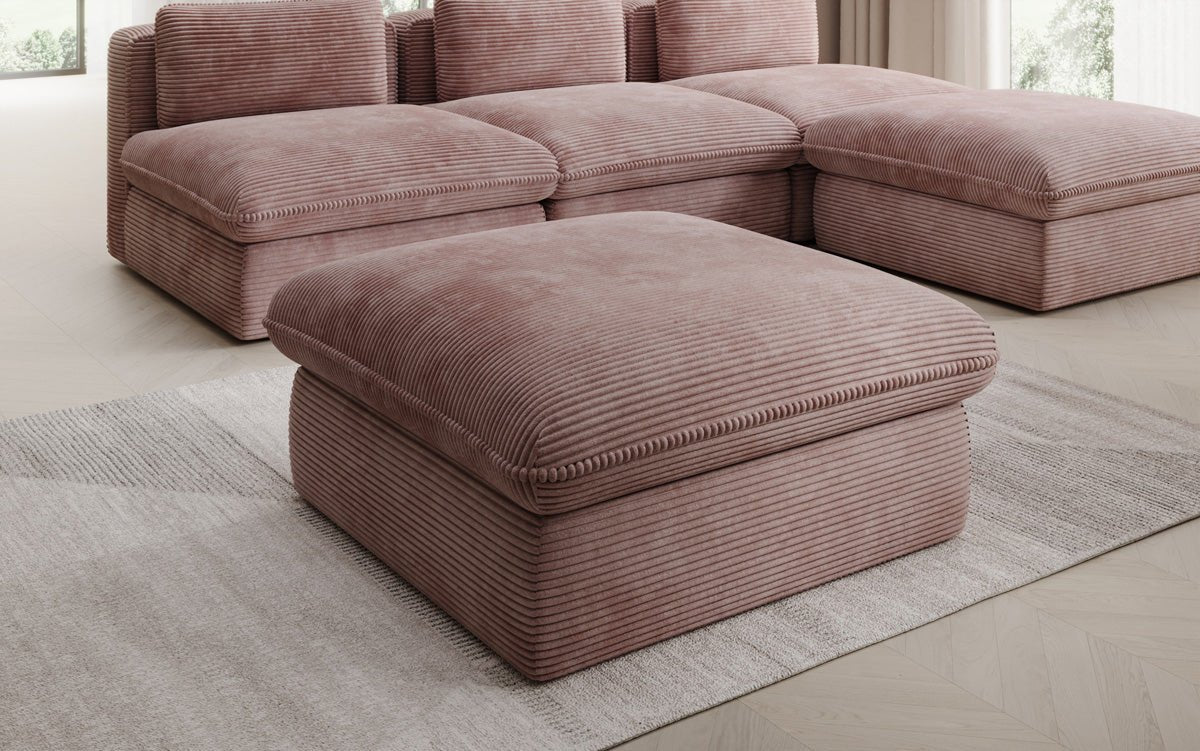 Gemütlicher Kord Beistellhocker Cuddle 90x90cm – Vielseitiger Pouf für Ihr Zuhause