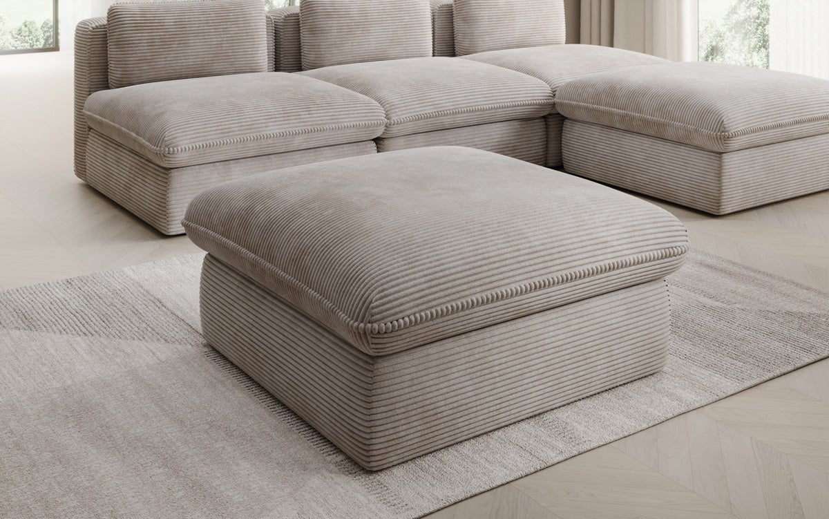 Gemütlicher Kord Beistellhocker Cuddle 90x90cm – Vielseitiger Pouf für Ihr Zuhause