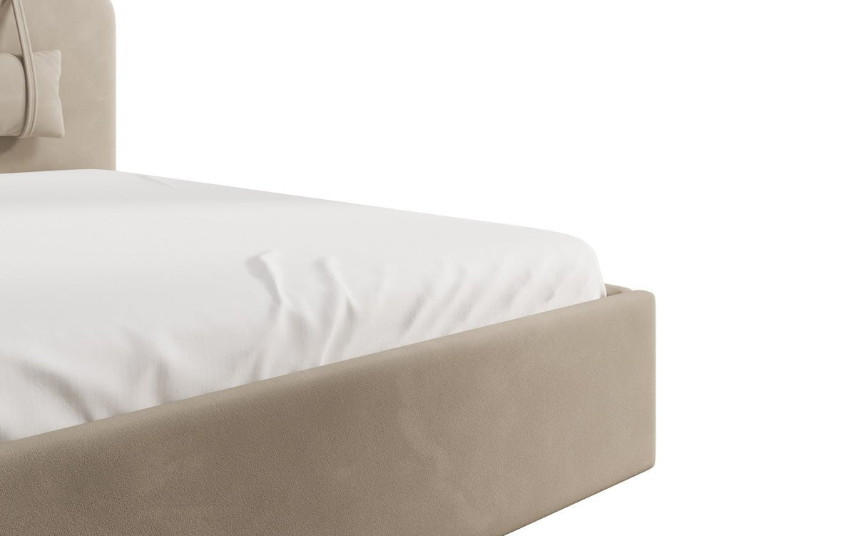 Designer Samt Polsterbett Alma mit Stauraum – Luxus für Ihr Schlafzimmer