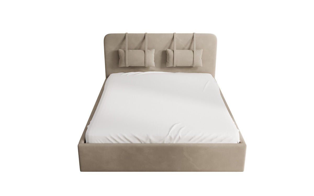Designer Samt Polsterbett Alma mit Stauraum – Luxus für Ihr Schlafzimmer