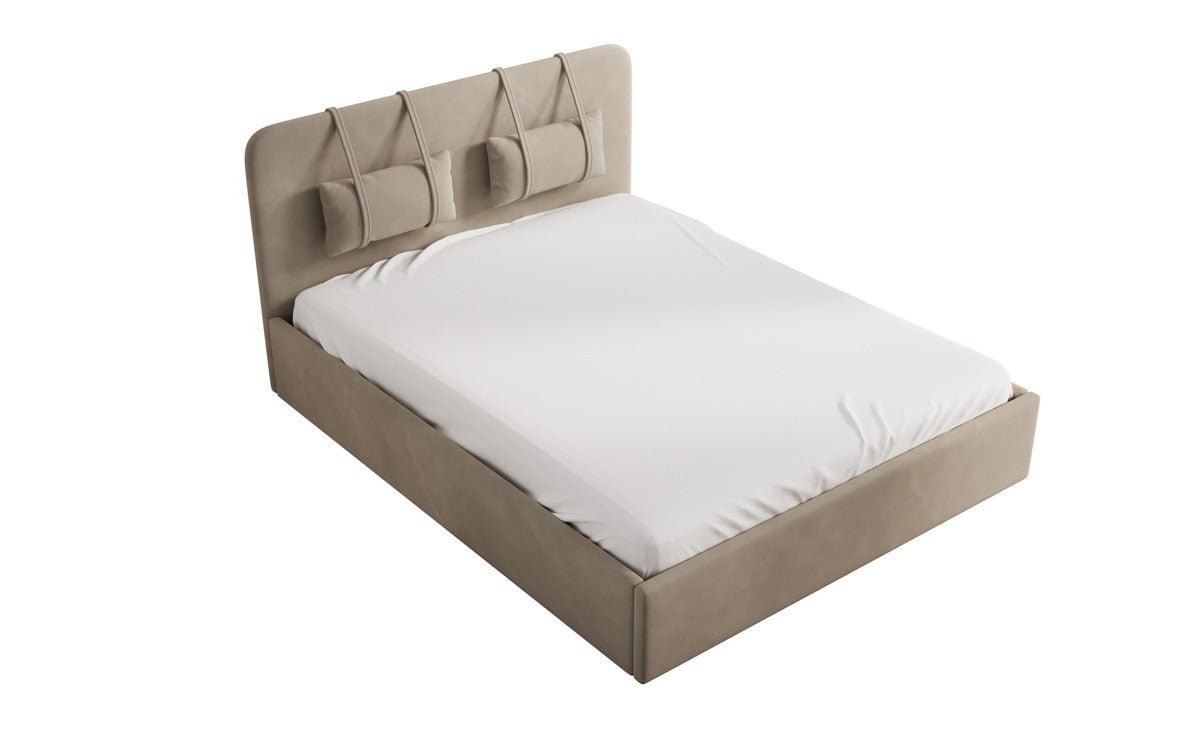 Designer Samt Polsterbett Alma mit Stauraum – Luxus für Ihr Schlafzimmer