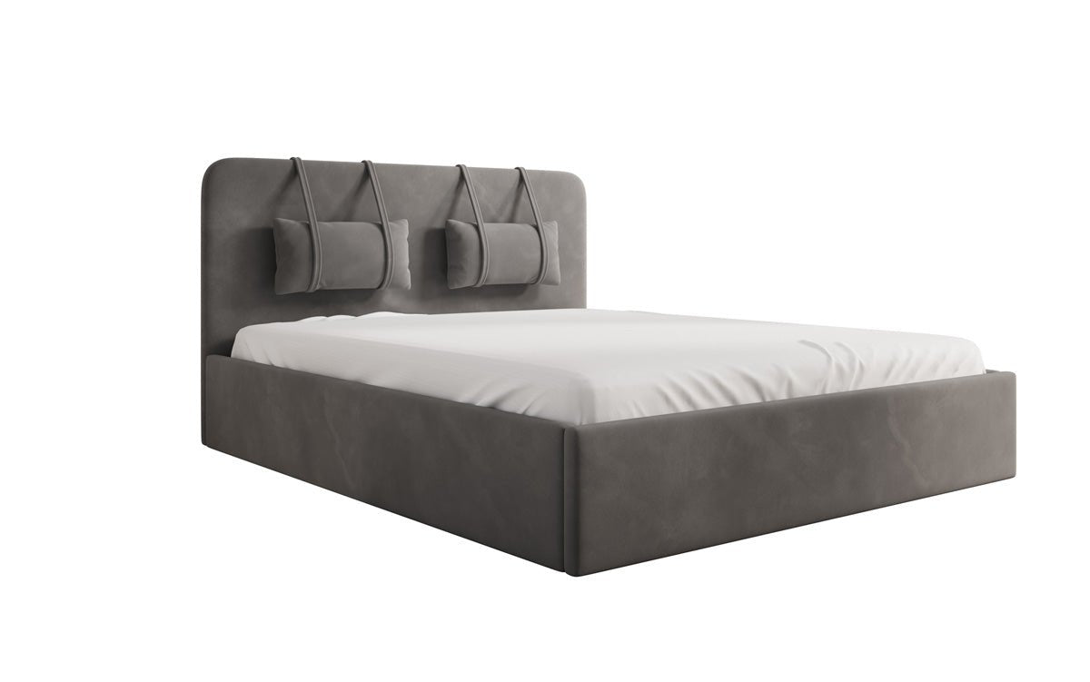 Designer Samt Polsterbett Alma mit Stauraum – Luxus für Ihr Schlafzimmer