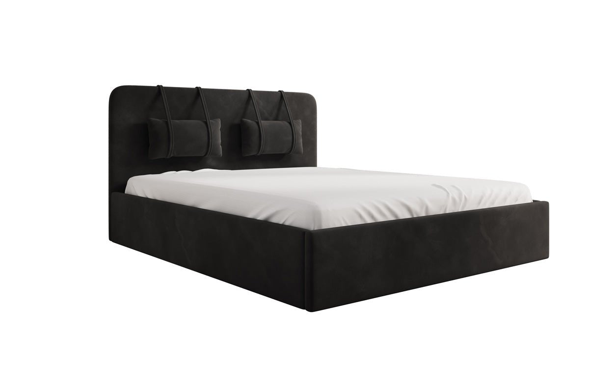 Designer Samt Polsterbett Alma mit Stauraum – Luxus für Ihr Schlafzimmer