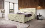 Lade das Bild in den Galerie-Viewer, Luxuriöses Diva Bouclé Boxspringbett mit USB, LED & 2 Schubladen