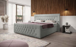 Lade das Bild in den Galerie-Viewer, Luxuriöses Diva Bouclé Boxspringbett mit USB, LED & 2 Schubladen