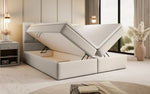 Lade das Bild in den Galerie-Viewer, Luxuriöses Boxspringbett Aurelia Stoffbett mit Integriertem Stauraum für Schlafzimmer