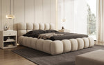 Lade das Bild in den Galerie-Viewer, Designer Polsterbett Boston Bouclé mit Stauraum, Samtbezug, moderne Optik