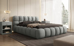 Lade das Bild in den Galerie-Viewer, Designer Polsterbett Boston Bouclé mit Integriertem Stauraum für Ihr Schlafzimmer