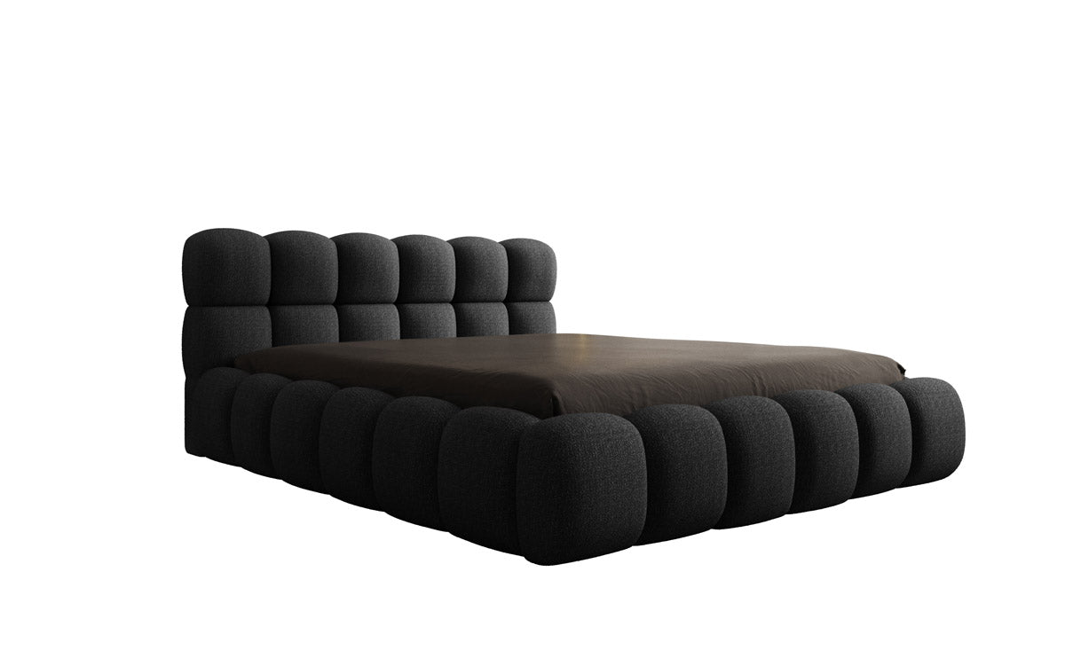 Designer Polsterbett Boston Bouclé mit Integriertem Stauraum für Ihr Schlafzimmer