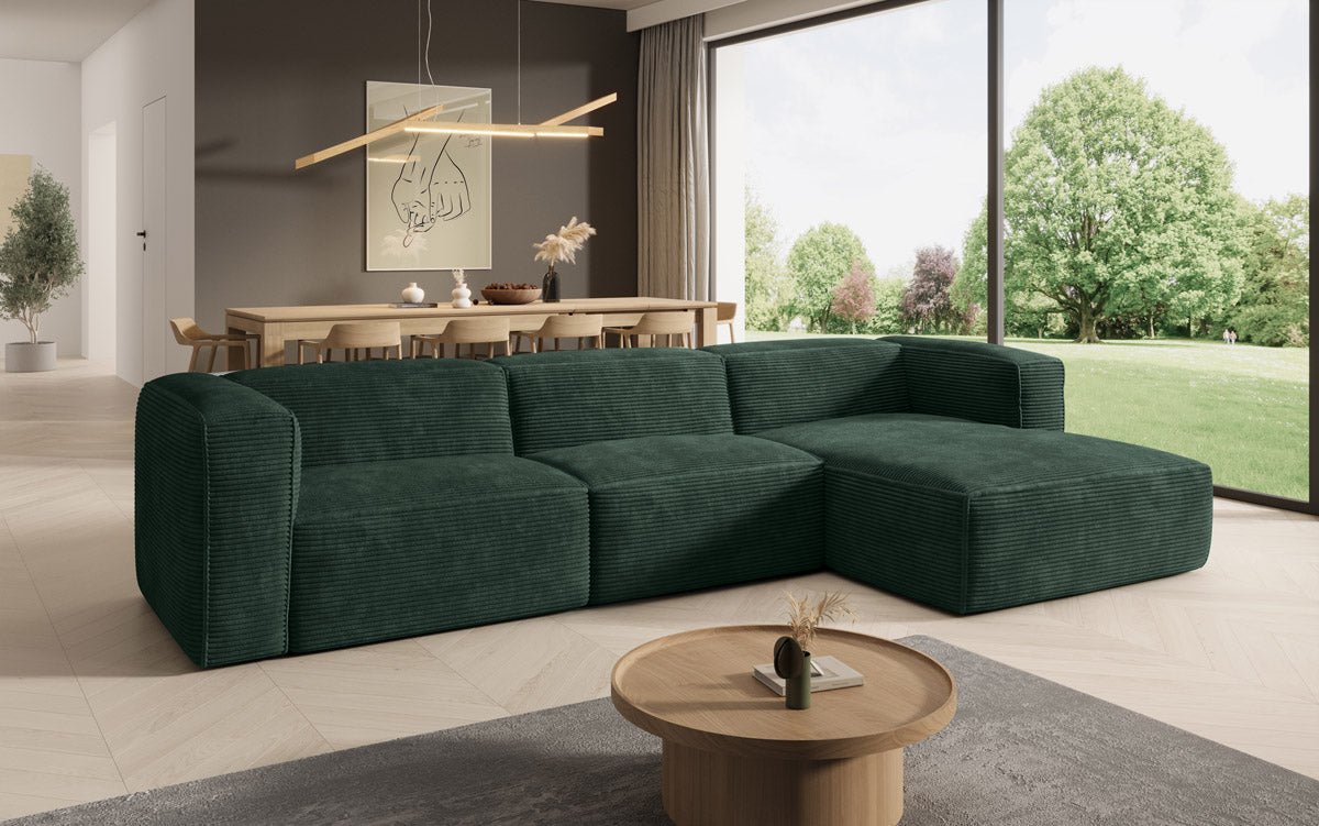 Luxuriöses Designer Cord Ecksofa Comfy L – Modern, Gemütlich, Vielseitig Wohnzimmer