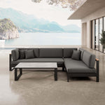 Lade das Bild in den Galerie-Viewer, Vayla Luxus Garten Ecklounge Set – Modulares Aluminium Ecksofa & Tisch
