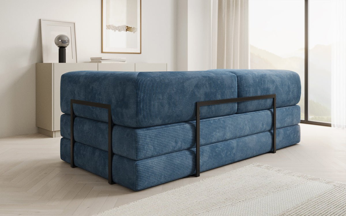 Elegantes, Modernes 3-Sitzer Cordsofa Lazy: Komfort, Schlaffunktion & Praktischer Stauraum
