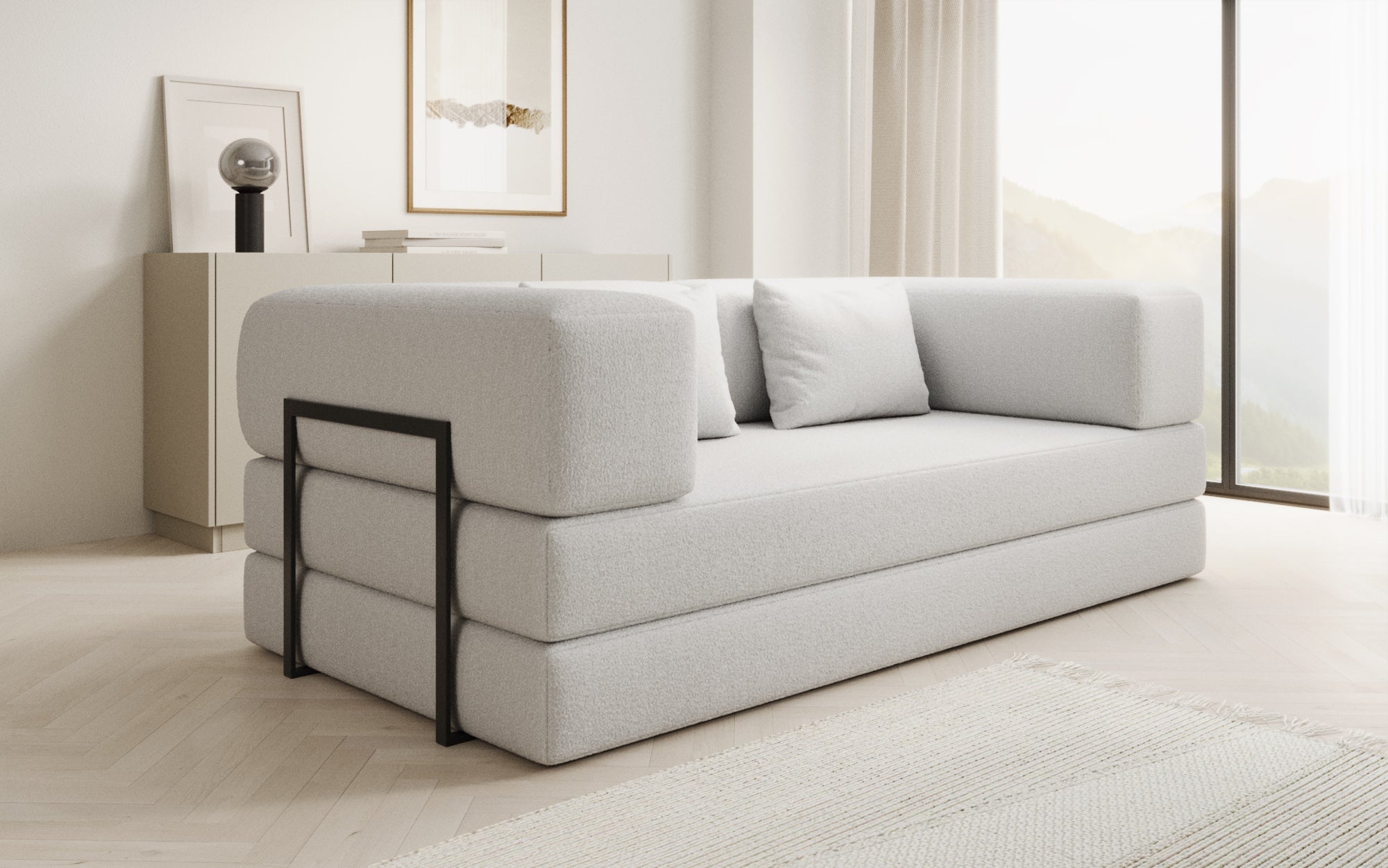 Luxuriöser Bouclé Ersatzbezug für Lazy Sofa – Stilvoller Schutz & Komfort