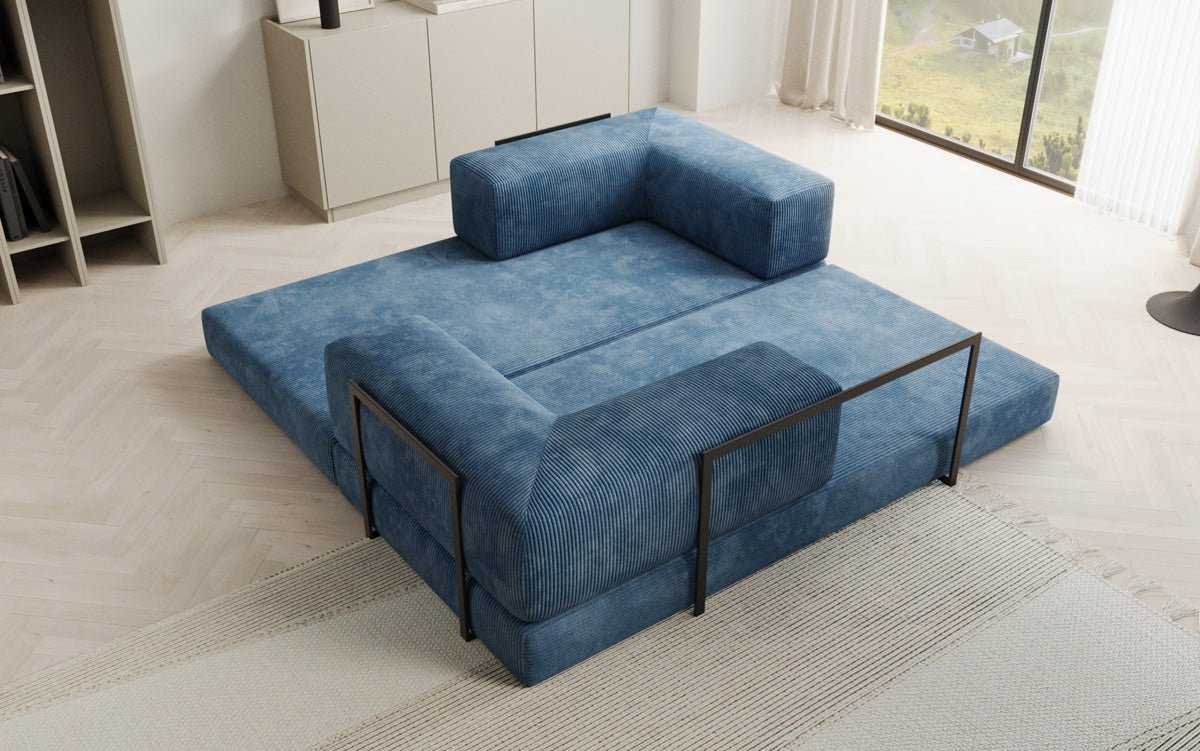 Elegantes, Modernes 3-Sitzer Cordsofa Lazy: Komfort, Schlaffunktion & Praktischer Stauraum