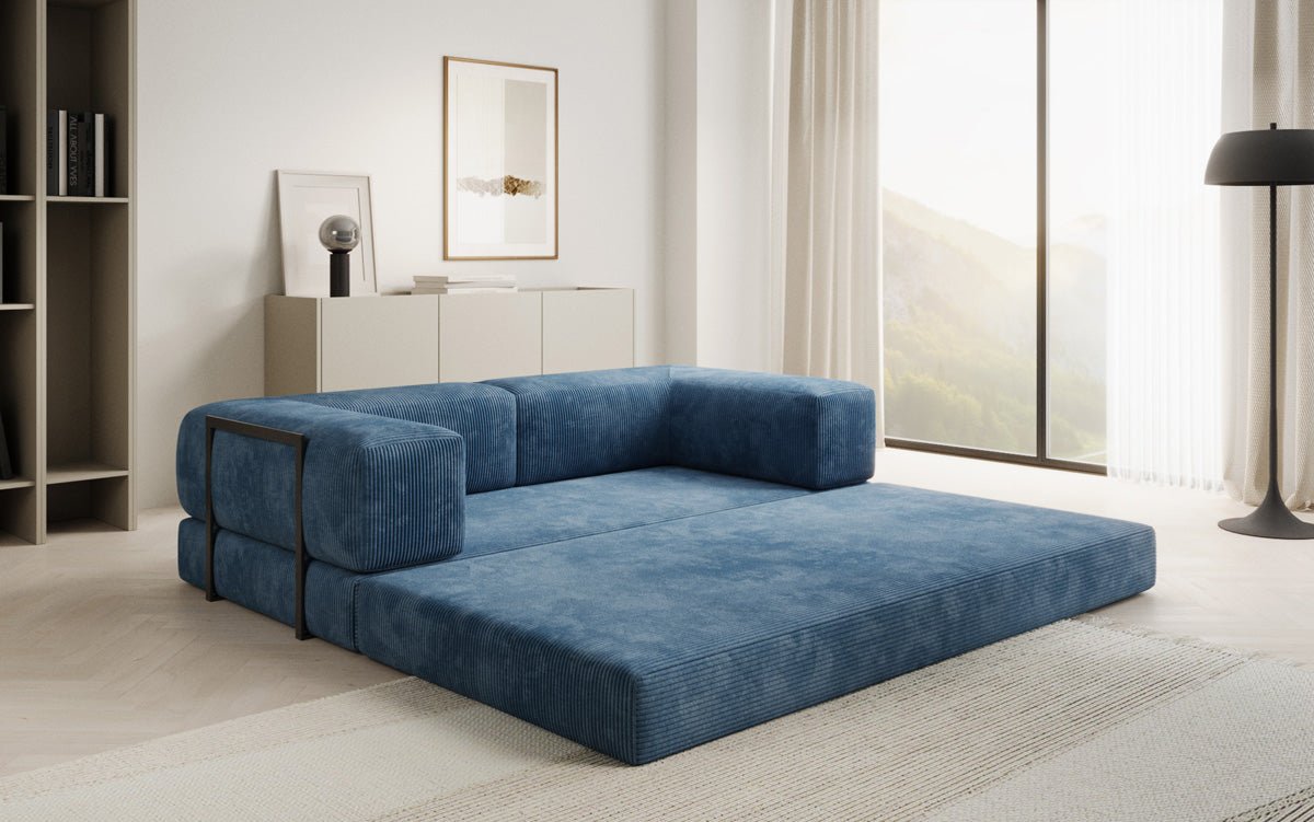 Elegantes, Modernes 3-Sitzer Cordsofa Lazy: Komfort, Schlaffunktion & Praktischer Stauraum
