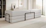 Lade das Bild in den Galerie-Viewer, Luxuriöses XXL Designer Bouclé Sofa – 3 Sitzer mit Schlaffunktion & Stauraum