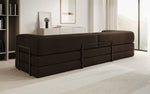 Lade das Bild in den Galerie-Viewer, Luxuriöses XXL Bouclé Designer Sofa mit Schlaf- und Stauraumfunktion