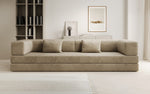 Lade das Bild in den Galerie-Viewer, Luxuriöses XXL Designer Samt Sofa mit Schlaffunktion, Stauraum und Komfort