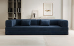 Lade das Bild in den Galerie-Viewer, Luxuriöses XXL Designer Samt Sofa mit Schlaffunktion, Stauraum und Komfort