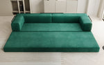 Lade das Bild in den Galerie-Viewer, Luxuriöses XXL Designer Samt Sofa mit Schlaffunktion, Stauraum und Komfort