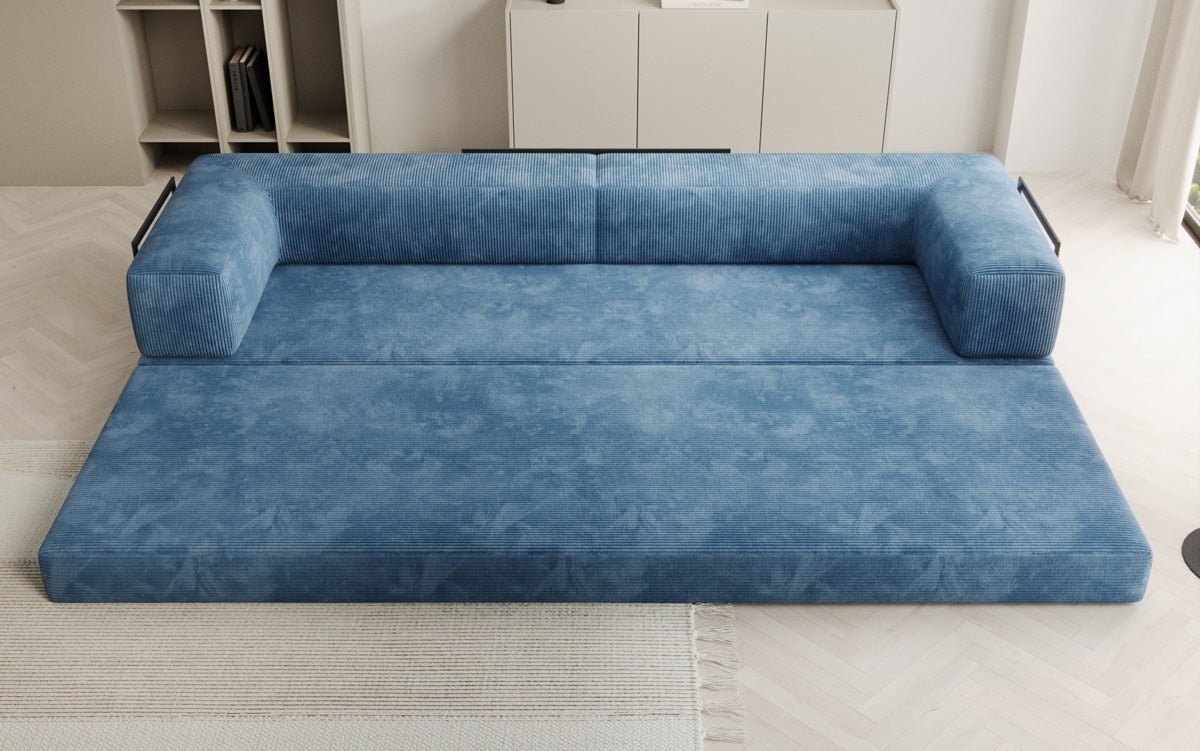 Designer XXL Cord Sofa 3-Sitzer mit Schlaffunktion und Stauraum – Modern & Gemütlich