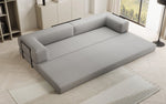 Lade das Bild in den Galerie-Viewer, Luxuriöses XXL Bouclé Designer Sofa mit Schlaf- und Stauraumfunktion