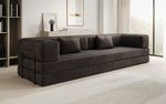 Lade das Bild in den Galerie-Viewer, Luxuriöses XXL Designer Samt Sofa mit Schlaffunktion, Stauraum und Komfort