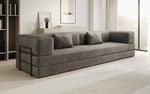 Lade das Bild in den Galerie-Viewer, Luxuriöses XXL Designer Samt Sofa mit Schlaffunktion, Stauraum und Komfort