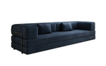 Lade das Bild in den Galerie-Viewer, Luxuriöses XXL Designer Samt Sofa mit Schlaffunktion, Stauraum und Komfort