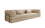 Lade das Bild in den Galerie-Viewer, Luxuriöses XXL Bouclé Designer Sofa mit Schlaf- und Stauraumfunktion