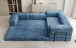 Lade das Bild in den Galerie-Viewer, Modernes Designer L-Sofa: Komfortables Cord-Ecksofa mit Schlaffunktion und Stauraum