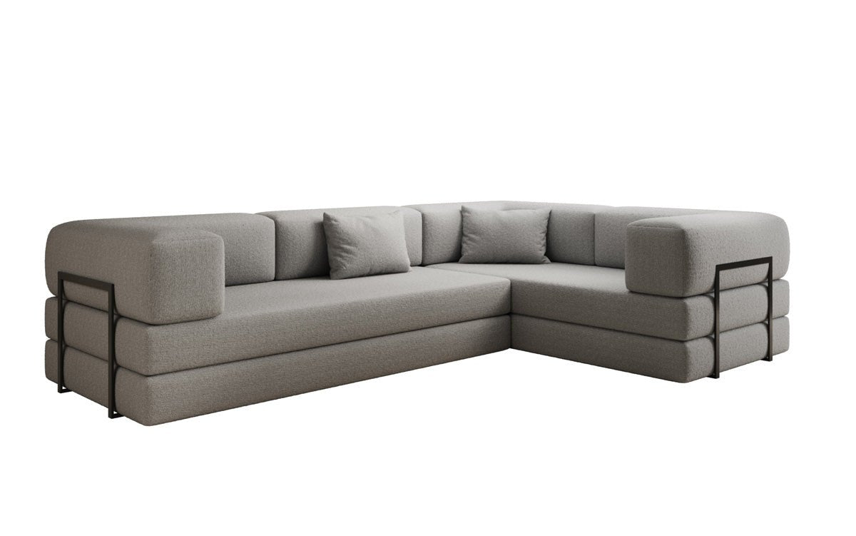 Luxuriöses Designer Ecksofa Lazy L Bouclé – Vielseitig, Gemütlich mit Schlaffunktion & Stauraum