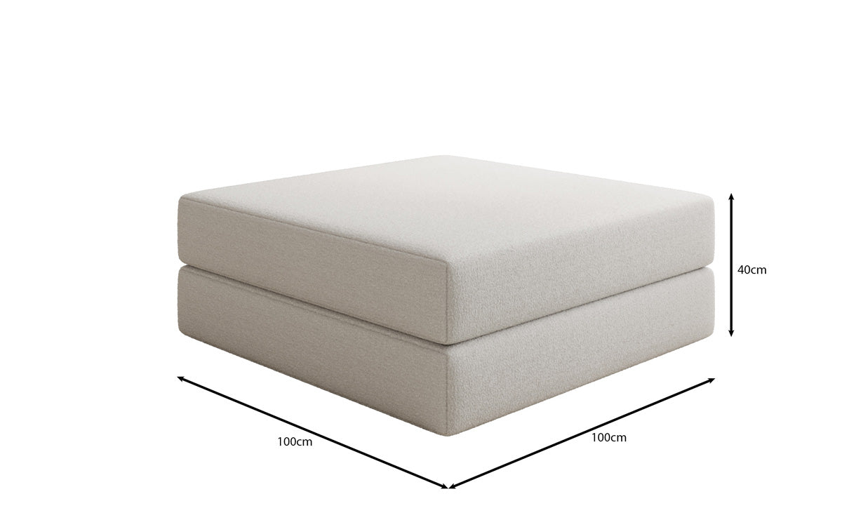 Lazy Bouclé Beistellhocker Luxus Design Gemütlicher Pouf Sitzgelegenheit Wohnzimmer Schlafzimmer Modern