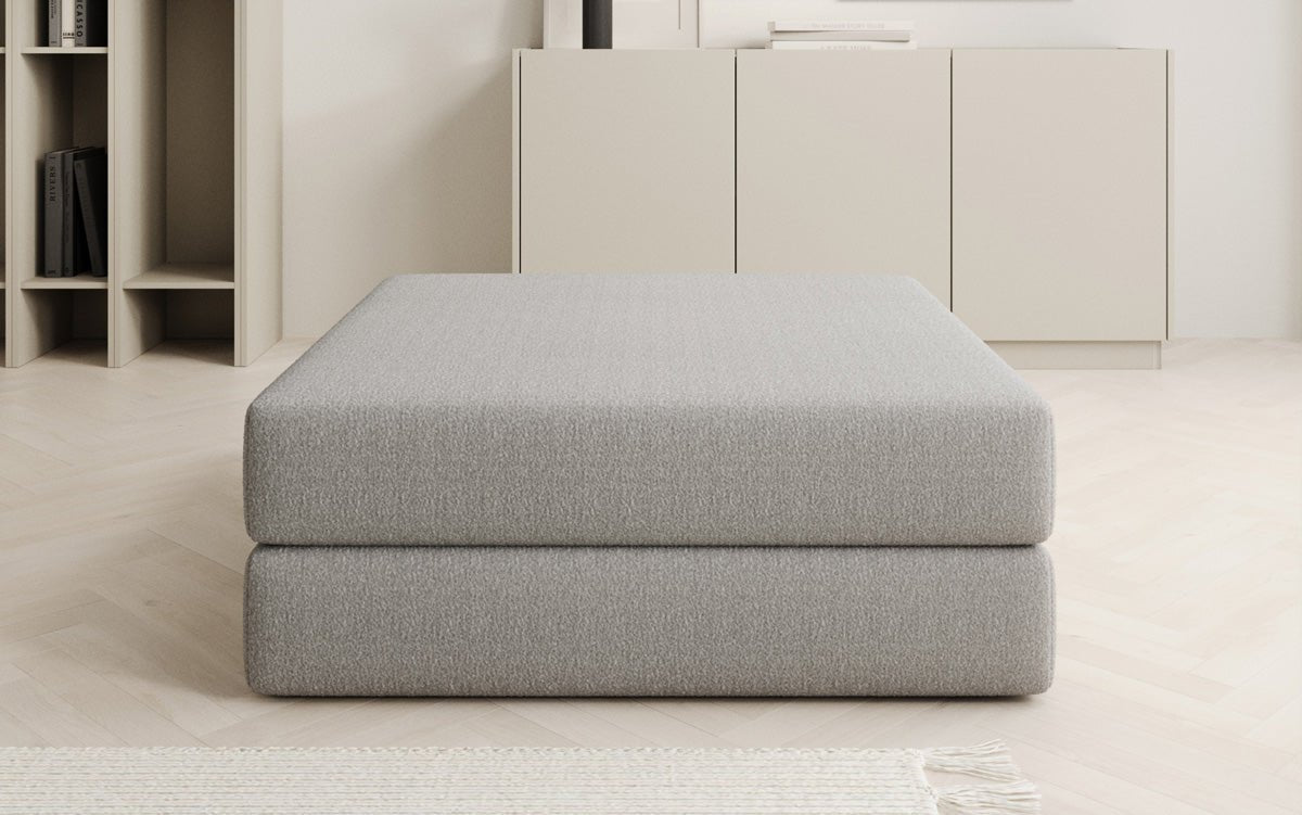 Lazy Bouclé Beistellhocker Luxus Design Gemütlicher Pouf Sitzgelegenheit Wohnzimmer Schlafzimmer Modern