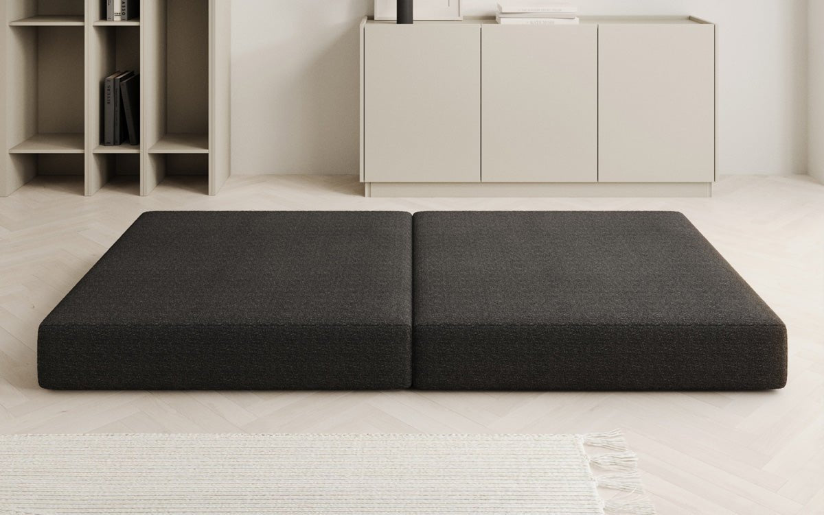 Lazy Bouclé Beistellhocker Luxus Design Gemütlicher Pouf Sitzgelegenheit Wohnzimmer Schlafzimmer Modern