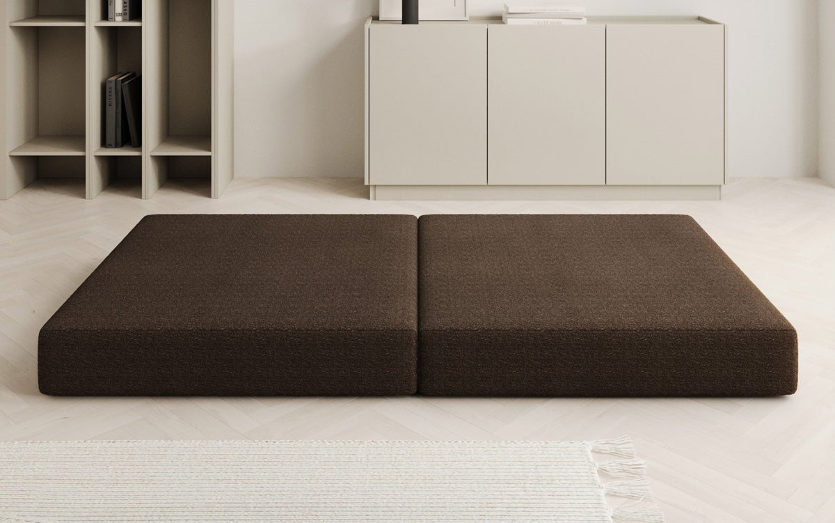 Lazy Bouclé Beistellhocker Luxus Design Gemütlicher Pouf Sitzgelegenheit Wohnzimmer Schlafzimmer Modern