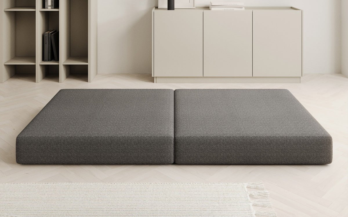 Lazy Bouclé Beistellhocker Luxus Design Gemütlicher Pouf Sitzgelegenheit Wohnzimmer Schlafzimmer Modern
