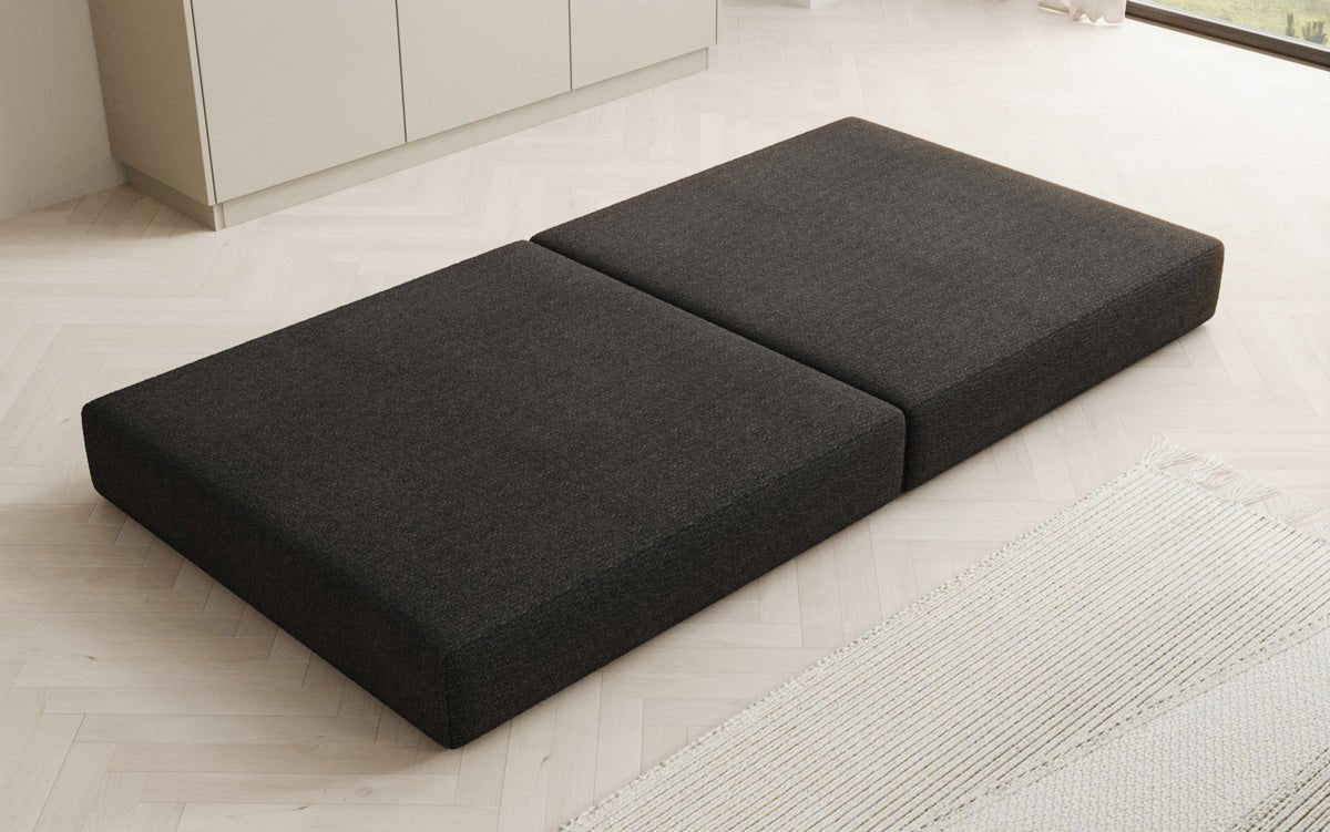 Gemütlicher Lazy Bouclé Beistellhocker mit Stauraum und Schlaffunktion – Mehrfarbig