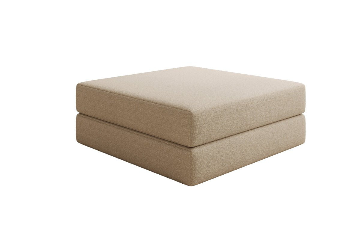 Lazy Bouclé Beistellhocker Luxus Design Gemütlicher Pouf Sitzgelegenheit Wohnzimmer Schlafzimmer Modern