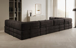 Lade das Bild in den Galerie-Viewer, Luxuriöses U-förmiges Designer-Sofa aus Samt mit Schlaffunktion und Stauraum